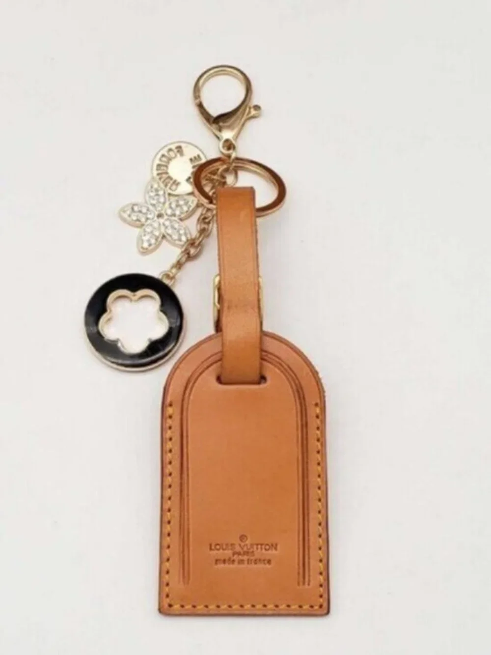Authentic Louis Vuitton Luggage tag with Unbranded Keychain, Keycharm